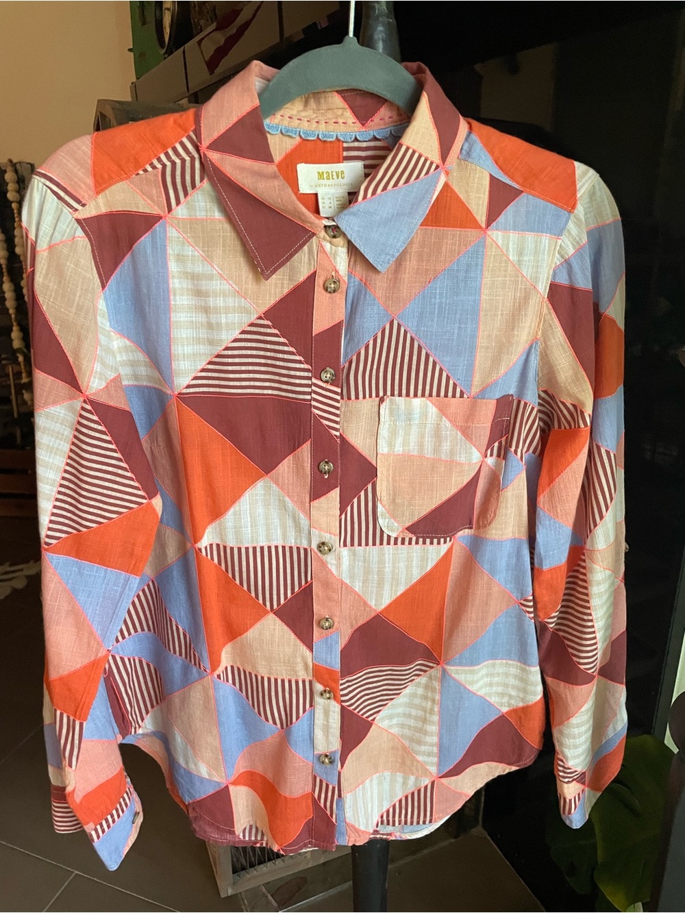 Maeve Cotton Button-up lightweight, colorful